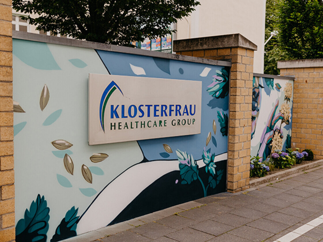 Klosterfrau sign on the wall