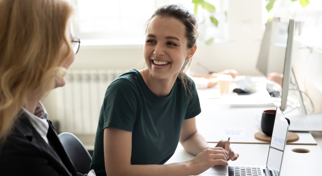 Colleagues in conversation